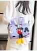Bolsos para niños 2024, bonitos bolsos de bolos con estampado de Mickey Mouse para niñas, bolso bandolera portátil de moda.