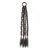 Peluca Coleta Femenina Dulce y Fresca Trenzada Resaltada Peluca Coleta Colorida Popular Sexy Trenza de Boxeadora Accesorios para el Cabello