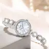 Nuevo reloj de mujer, diseño exclusivo con diamantes, reloj de cuarzo impermeable, esfera de nácar elegante y a la moda, disponible para venta al por mayor