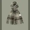 Nova Coleção de Lenços Xadrez Estilo Coreano do Fabricante para Mulheres, Atmosfera de Inverno, Quente, Versátil, Fofo, Cachecol para Pescoço Estilo Faculdade, Transfronteiriço
