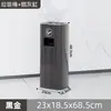 Cubos de Basura de Acero Inoxidable al por Mayor para Vestíbulos de Hoteles, Uso Comercial en Entradas de Elevadores, con Ranura Extintora de Humo, Gran Capacidad, Móviles