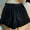 Shorts de Renda Branca para Mulheres 2025 Estilo Quente Super Quente Outono Tamanho Plus Size mm Gordas Calças Saia Linha A Calças de Perna Larga