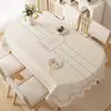 Toalha de Mesa de Luxo Leve de Alta Qualidade Impermeável e à Prova de Óleo Estilo Retro Americano Dopamina Tapete para Mesa de Jantar Estilo Ins Toalha de Mesa para Mesa de Centro