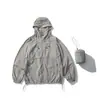Ootd Montanha Esportes ao Ar Livre Roupas com Proteção Solar Roupas de Montanhismo Masculinas Seda de Gelo Anti-UV com Capuz Leve Roupas Ice-Skin