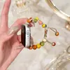 Correa de pulsera de cuentas de cerámica apta para Apple Watch S11, correa tejida a mano, estilo étnico colorido, universal