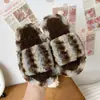 Pantuflas Peludas para Niñas 2025 Invierno Nuevas para el Hogar Cálidas de Interior Domésticas Lindas Antideslizantes de Algodón para el Hogar