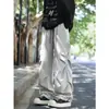 Pantalones casuales de verano para hombre, ligeros, de pierna recta, estilo americano, patchwork plisado, secado rápido, pantalones de pierna ancha para deportes al aire libre
