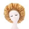 Nova Touca de Dormir Amazon Cetim Alta Elasticidade Seda Artificial Cor Sólida Lenço de Cabeça Feminino Aba Larga Cuidados com o Cabelo e Chapéu de Beleza