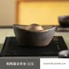 Soporte para Tapa de Lingote Dorado de Horno de Cerámica Rugosa Creativo Retro Mascota de Té Puede Usarse como Adorno de Mesa de Té Accesorios para Ceremonia de Té Kung Fu
