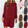 Vestido Suéter de Felpa Holgado de Manga Larga para Mujer Europeo y Americano Otoño/Invierno 2022 Amazon eBay Estación Independiente