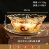 Bol de Postre Estilo Europeo Dibujo Dorado Nido de Pájaro Bol de Cristal Simple Estilo Japonés Juego de Vajilla para el Hogar Platos y Platos de Encaje Transparente Cuchara