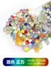 Tira de Mosaico de Mica Material DIY Hecho a Mano Creación Creativa de Vidrio de Cristal Rectangular Colorido Transparente Detalles