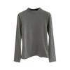 Terciopelo Australiano Grueso Cuello Alto Medio Manga Larga Camiseta Base para Mujer Amarillo Pepinillo Ajuste Entallado Elástico Aspecto Adelgazante Interior Color Puro Top Camiseta