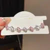 Pulsera Rombo de Zirconia y Nácar con Acabado de Alta Gama, Pulsera Minimalista Estilo Ins Coreano, Joyería Única de Diseño Nicho al por Mayor