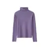 Blusa Segunda Pele Gola Alta Inverno Clássica Versátil Gola Empilhada Tricô Cor Sólida Blusa Segunda Pele