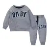 Sudadera de Otoño Nueva de Cuello Redondo Transfronteriza Material Ropa para Bebés y Niños Traje de Dos Piezas Traje Deportivo Casual [Mayoreo]