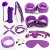 Conjunto divertido de 10 peças de couro de pelúcia espessado SM Conjunto de 10 peças Pacote de produtos sexuais adultos alternativos de RPG