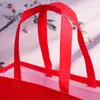 Todo va Bien Gruesa Impermeable No Tejida Bolsa de Regalo Roja Festiva Ecológica Bolsa Tote Bolsa de Regalo para Té Tabaco Alcohol