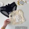 Nuevas Braguitas Sexy con Lazo Grande Estilo Francés para Mujer, Verano Delgadas Malla de Deseo Puro Encaje Cintura Media