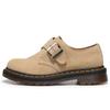 Sapatos Pequenos de Couro Suede 1461 de Cano Baixo para Mulheres, Botas Curtas de Couro Genuíno com Fivela Estilo Britânico, Sapatos Casuais de Trabalho com Bico Redondo para Homens e Mulheres Casais