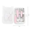 Spot Portátil Dibujos Animados Mini Set de 7 Piezas Cortaúñas Cortaúñas Manicura Herramienta de Manicura