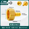 Conector de Latão com Rosca Interna e Espigão de 4/6 Polegadas para Mangueira de Gás Natural, Adaptador Roscado Reto Espessado, Conexão de Cobre