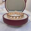 Pulsera Delgada al Por Mayor Hueca de Alta Gama Chapada en Oro Aleación Moda Sencilla Coreana Transfronteriza