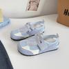 Zapatos Mary Jane de Velcro Bell Coreanos para Mujer 2025 Verano Nuevo Estilo Huecos Casuales Ligeros B3537