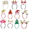 Decoração de Festa de Natal Transfronteiriça da Amazon Headwear Árvore de Natal Chapéu de Natal Faixa de Cabeça com Galhos Faixa de Cabeça Iluminada
