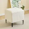 Funda Cuadrada para Reposapiés para Hogar y Hotel, Cubierta de Almacenamiento y Antipolvo para Reposapiés de Sofá con Jacquard de Hojas, Estilo Nuevo para Mesas y Sillas