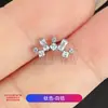 Pendientes de Aleación de Titanio F136 con Corona Brillante Incrustada con Circonita 5A, Tornillo Interno, Tachuelas para Hélice Auricular, Tachuelas para Labio, Joyería para Piercings de Titanio G23
