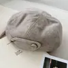 Sombrero Bowler de Alta Calidad de Doble Uso para Mujer, Boina Octogonal de Lana para Invierno, Hace que la Cara Parezca Más Pequeña