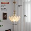 Lustre de Cristal com Conchas Estilo Francês Creme Iluminação Sala de Estar Luxo Simples Quarto Principal Lustre Iluminação LED Quente