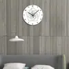 Movimiento de cuarzo duradero simple patrón visual 3D acrílico silencioso moderno reloj de pared