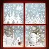 Decorações de Natal da Amazon Floco de Neve Branco Boneco de Neve Adesivos Eletrostáticos Layout de Cena para Vitrine de Shopping Center Adesivos de Vidro