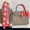 Bufanda de Seda de Primavera y Otoño, Bufanda de Seda Versátil Estilo Coreano, Delgada de Tira Larga, Se Puede Usar para Atar Asas de Bolsos, Cinta de Seda, Goma para el Cabello, Bufanda