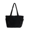 Bolsa Tote Casual Simples de Veludo da Moda Feminina Outono e Inverno 2024 Nova Cor Sólida Versátil para o Dia a Dia Ombro Sub-braço