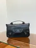 Bolsa de Mão Feminina em Couro Genuíno, Bolsa Quadrada Pequena, Couro Bovino de Primeira Camada, Padrão Bolha, Bolsa com Rosto Sorridente, Bolsa Transversal de Ombro Versátil, Estilo Nicho Coreano