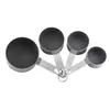 Aço inoxidável 430 cabo colher medidora copo medidor plástico conjunto de 8 peças com escala terno de colheres medidoras ferramentas de panificação atacado