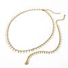Pulsera de acero inoxidable estilo europeo y americano verano para mujer sentido de alta gama nicho joyería de acero titanio collar versátil oro de 18k no se desvanece
