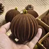 Arreglo Navideño Afelpado Estilo Bosque Nuevo Colgante Decoración Bola de Navidad 8cm/12Pzas Colgante Decoración Árbol de Navidad