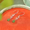 Yuebao Jewelry Plata de Ley S925 Chapada en Oro Jaspe Hetian Estilo Nacional Retro Pendientes Colgantes de Mariposa Gancho de Plata Hueco