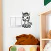 Divertido-kg117 dibujos animados lindo cebra pequeña dormitorio sala de estar porche pegatinas para interruptor embellecimiento del hogar pegatinas de pared al por mayor