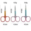 Tijeras de Belleza Domésticas Personalizadas de Color Degradado con Puntas Afiladas, Tijeras de Acero Inoxidable para Recortar Cejas, Tijeras de Maquillaje Portátiles Afiladas con Pintura en Spray