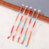 Lanyard tejido con degradado de color macarrón, llavero, soporte para teléfono, pequeño accesorio para teléfonos y llaves de niñas