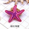 Nuevo material de tarjeta para hornear pasteles con concha de estrella de mar pu, decoración de mesa de postres, pasador de pelo de dibujos animados infantil lindo ins