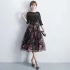Vestido de Encaje de Noche para Mujer 2026 Invierno Nuevo Estilo Aliexpress Elegante Vestido de Temperamento Vestido de Anfitrión de Banquete para Mujer