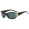 Estilo Europeo y Americano Mariposa de Metal Personalizada Gafas de Sol Modernas Versátiles Moda Retro Ojo de Gato Protección Solar para Vacaciones Gafas de Sol Transfronterizas