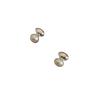 Estilo Ins Coreano Joyería de Plata Plata de Ley S925 Oval Brillante Perla Natural Tipo Pan Pendientes Pendientes para Perforación
