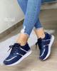 Zapatos Deportivos de Comercio Exterior para Mujer 2023 Otoño Nuevo Exportación Talla Grande Suela Baja Gruesa con Cordones Zapatos Deportivos Casuales Venta al por Mayor en Stock